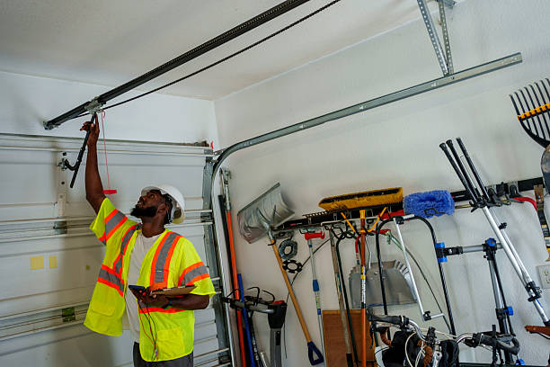 Professional Garage Door Panel Replacement technician working in Oquawka, IL